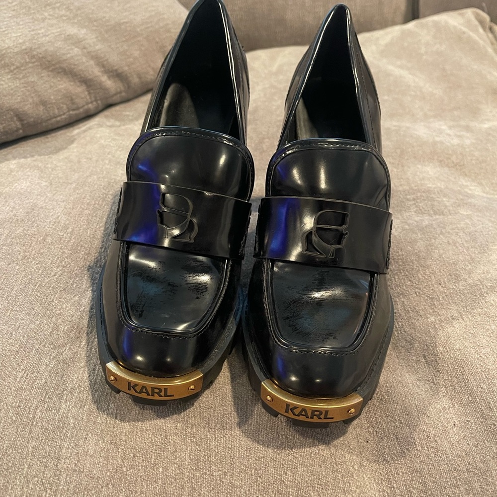 Karl Lagerfeld Black Loafers